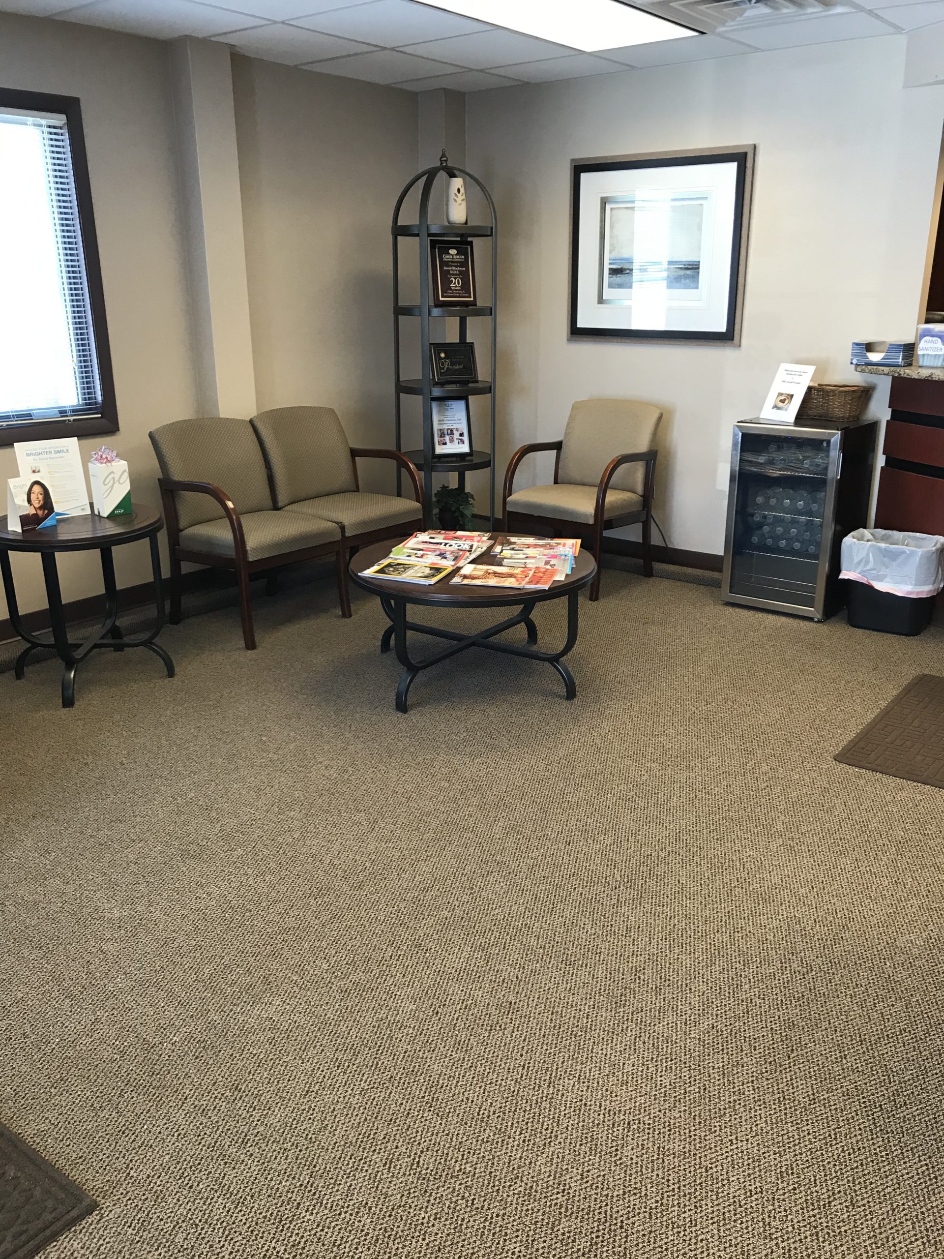 waiting area at david blackman dds